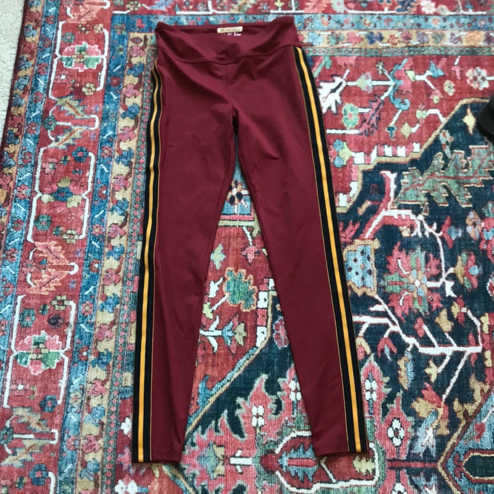 F21 Red workout leggings